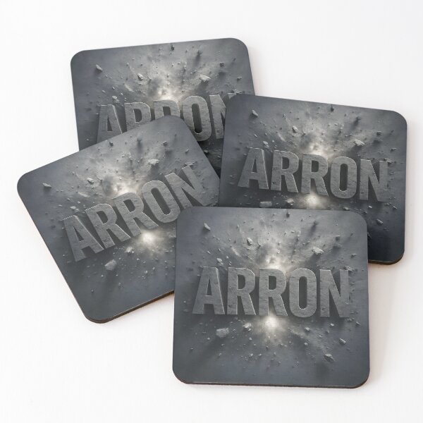 Item preview, Arron Breaking Through Concrete – Powerful Name Art with Shattered Wall Effect designed and sold by VoidBloom Studio.