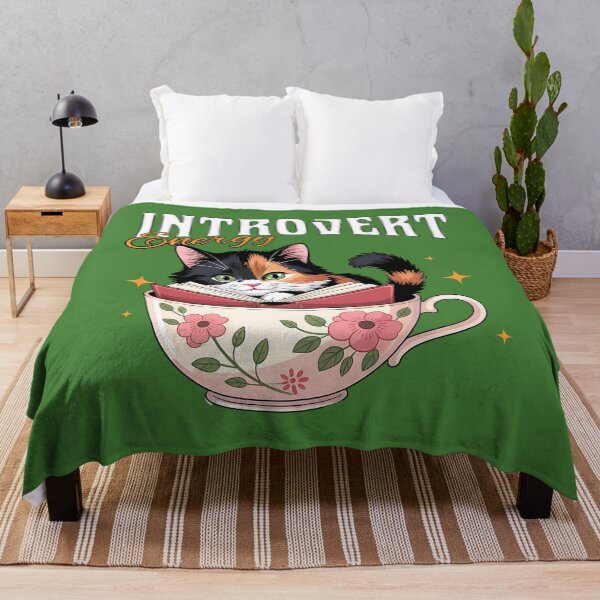 Item preview, Steeped in Silence, Cozy Cat Reading in Teacup designed and sold by Bliss Find And Design.