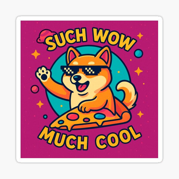 Item preview, Meme Doggo pizza party designed and sold by TrendSpot254.