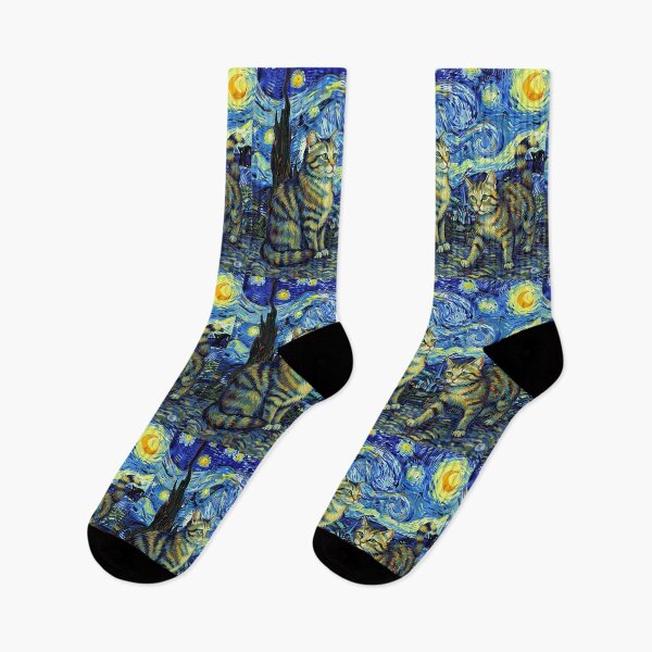 Item preview, Cute Van Gogh-style cats designed and sold by Adrplatinium.
