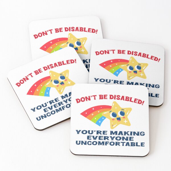 Item preview, Don't Be Disabled Making Uncomfortable Funny Disabled T-Shirts Tees Hoodies Pins Stickers Magnets Mugs Posters Humorous Disability Sarcasm Anti Ableism Tees Gifts designed and sold by ChronicillnessT.