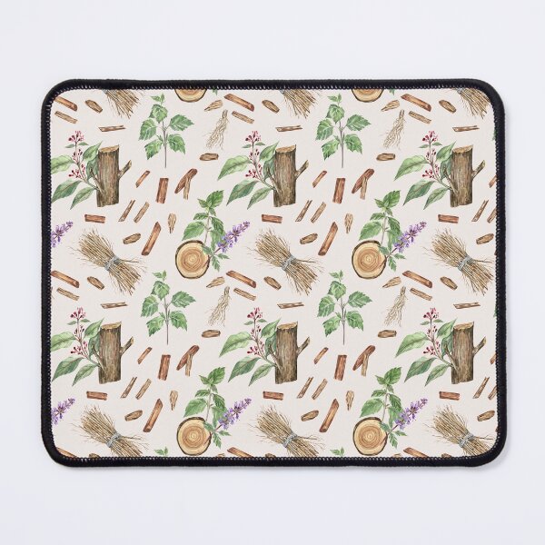 Item preview, Sandalwood, Patchouli and Vetiver - Natural pattern on beige designed and sold by Flowersforbear.