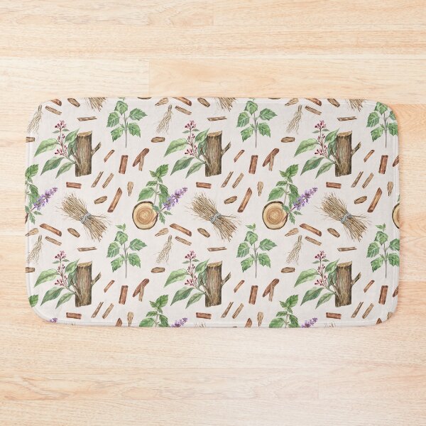 Item preview, Sandalwood, Patchouli and Vetiver - Natural pattern on beige designed and sold by Flowersforbear.