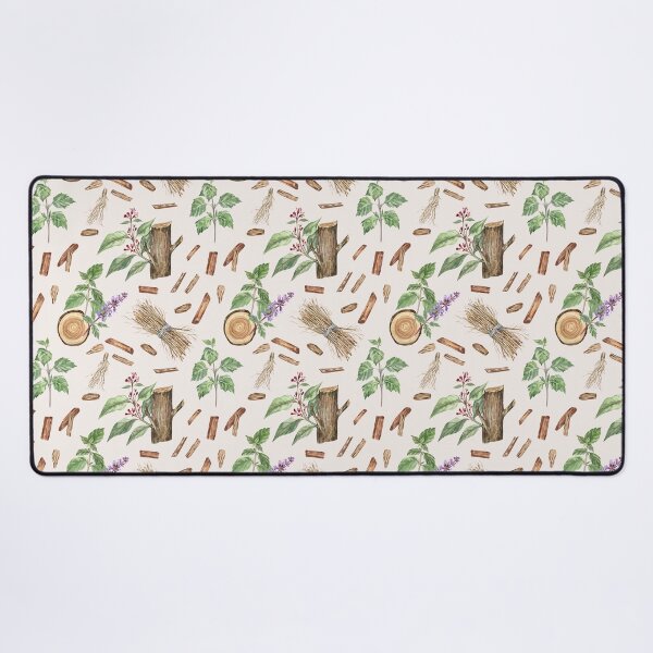 Item preview, Sandalwood, Patchouli and Vetiver - Natural pattern on beige designed and sold by Flowersforbear.