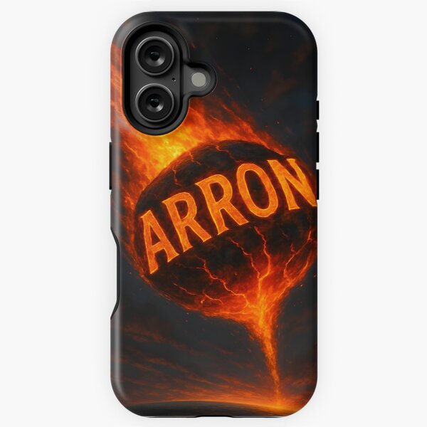 Item preview, Arron Meteor Impact Art – Fiery Name Crashing to Earth in Explosive Sky Scene designed and sold by VoidBloom Studio.