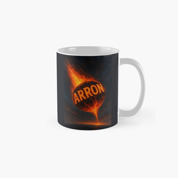 Item preview, Arron Meteor Impact Art – Fiery Name Crashing to Earth in Explosive Sky Scene designed and sold by VoidBloom Studio.