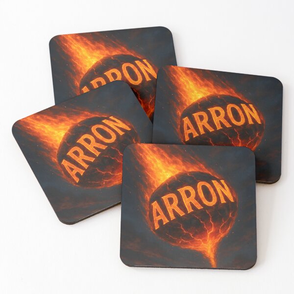 Item preview, Arron Meteor Impact Art – Fiery Name Crashing to Earth in Explosive Sky Scene designed and sold by VoidBloom Studio.