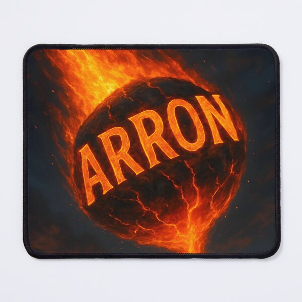 Item preview, Arron Meteor Impact Art – Fiery Name Crashing to Earth in Explosive Sky Scene designed and sold by VoidBloom Studio.