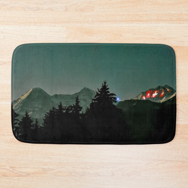 Item preview, Eiger, Mönch and Jungfrau with Swiss crosses designed and sold by beatbieri.ch.