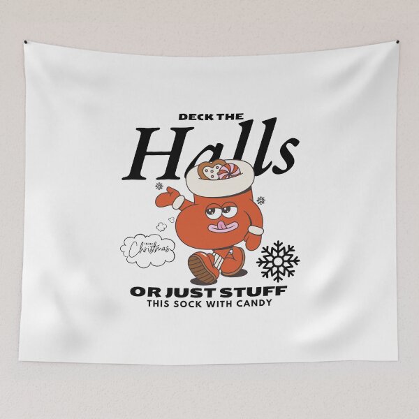 Item preview, Deck the halls, or just stuff this sock with candy designed and sold by Peerless-Prime.