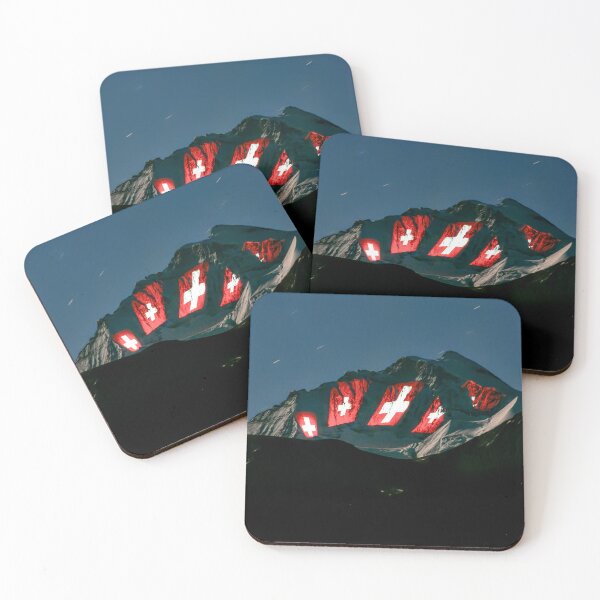 Item preview, Jungfrau with projected Swiss crosses designed and sold by beatbieri.ch.