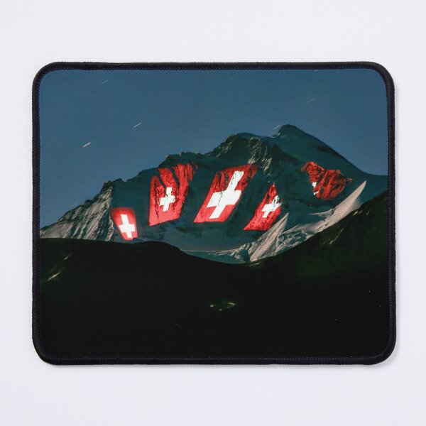 Item preview, Jungfrau with projected Swiss crosses designed and sold by beatbieri.ch.