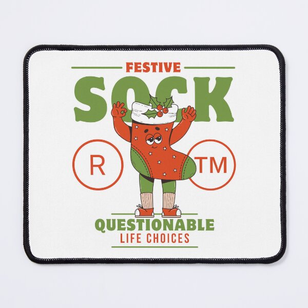 Item preview, Festive sock, questionable life choices designed and sold by Peerless-Prime.