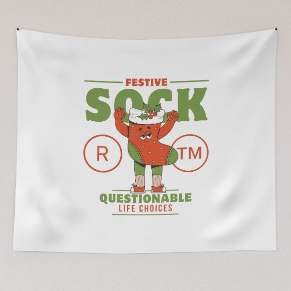 Item preview, Festive sock, questionable life choices designed and sold by Peerless-Prime.