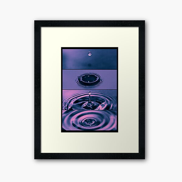 The Dropping of a drip Framed Art Print