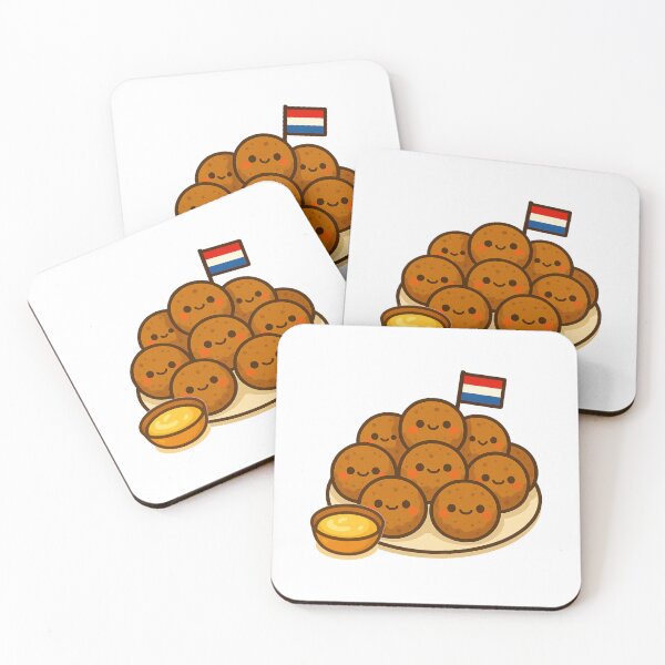 Item preview, Cute Bitterballen - Netherlands Deep Fried Meat Stew Balls designed and sold by Canto Canuck.