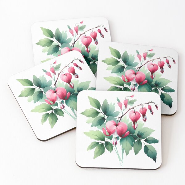 Item preview, Bleeding Heart Flower – Elegant Watercolor Botanical Art designed and sold by MAGICKEY2024.