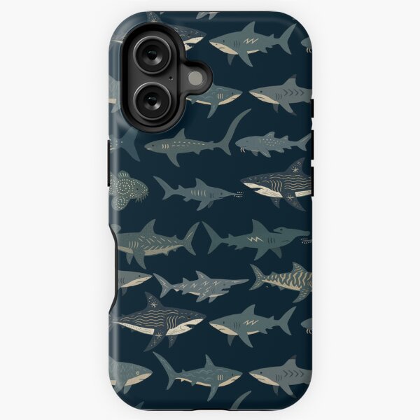 Item preview, Stylized Shark Pattern – Ocean Predator Illustration for Home Decor, Tech Accessories & Gifts designed and sold by Andrea Lauren.