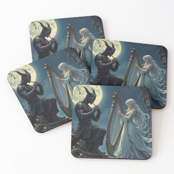 Item preview, Moonlit Duet: Demon and Elf in Harmony designed and sold by DiceWay.