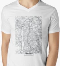 Vector poster city map Prague Men's V-Neck T-Shirt