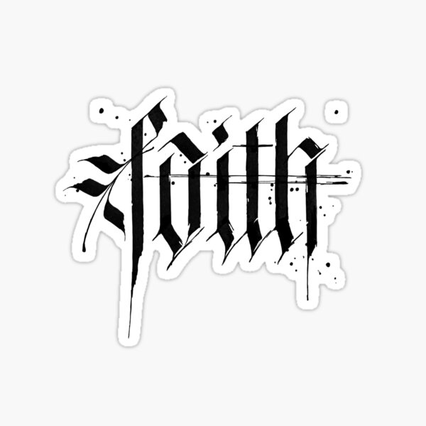 Item preview, Faith - Lettering Gothic Calligraphy Gifts For Calligraphylovers designed and sold by StellRocket.