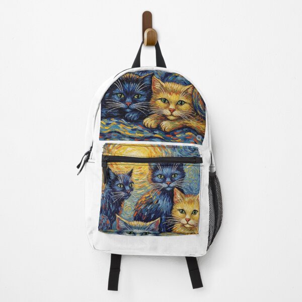 Item preview, Cute Van Gogh-style cats designed and sold by Adrplatinium.
