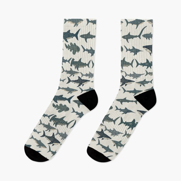 Item preview, Whimsical Shark Pattern on Light Background – Ocean Predator Print for Home Decor, Tech & Gifts designed and sold by Andrea Lauren.
