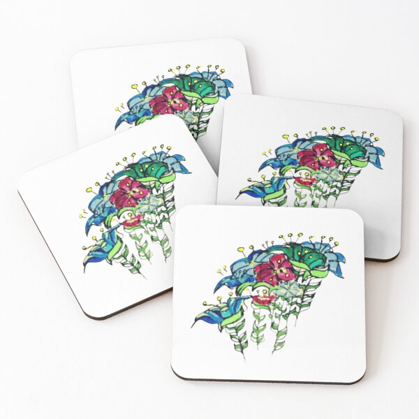 Item preview, "Abstract Floral Bouquet | Blues / Pink / Greens" designed and sold by vwalterson.