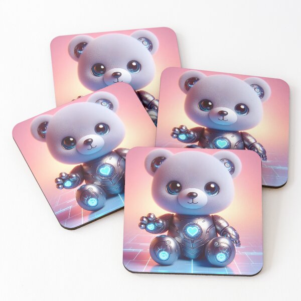 Item preview, Cybernetic Teddy Bear with Luminescent Digital Features designed and sold by FusionGaze.