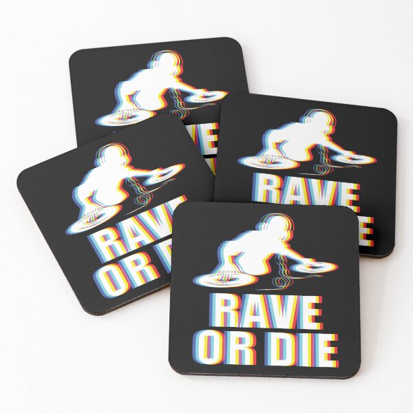 Item preview, RAVE OR DIE – Psychedelic DJ Artwork | EDM Raver Design designed and sold by Qudkin.