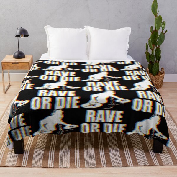 Item preview, RAVE OR DIE – Psychedelic DJ Artwork | EDM Raver Design designed and sold by Qudkin.