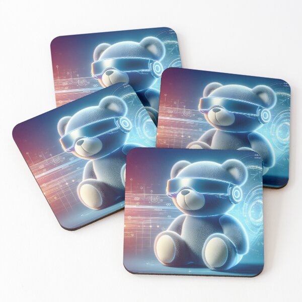 Item preview, Futuristic Teddy Bear with High-Tech VR Gear designed and sold by FusionGaze.