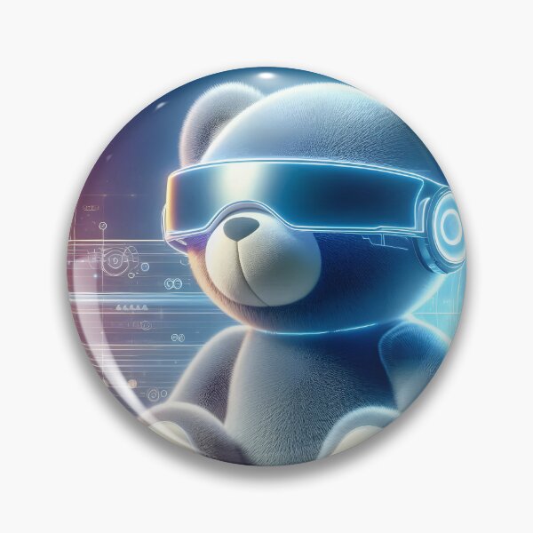 Item preview, Futuristic Teddy Bear with High-Tech VR Gear designed and sold by FusionGaze.