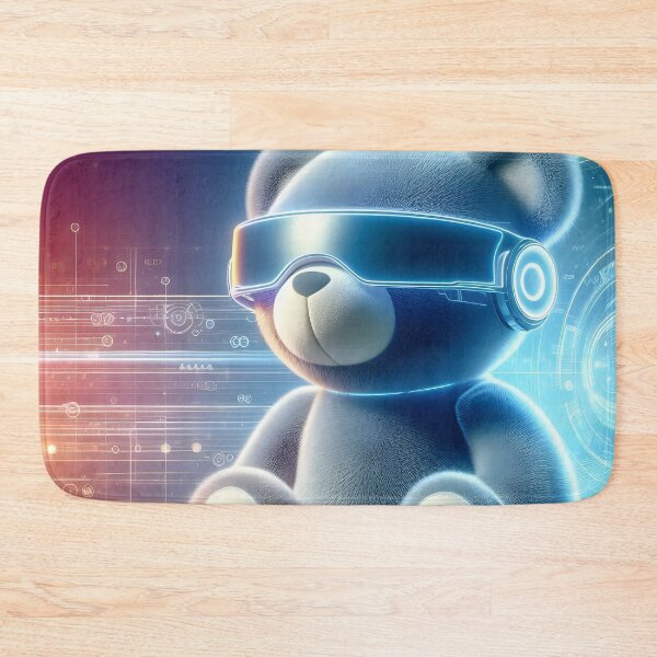 Item preview, Futuristic Teddy Bear with High-Tech VR Gear designed and sold by FusionGaze.