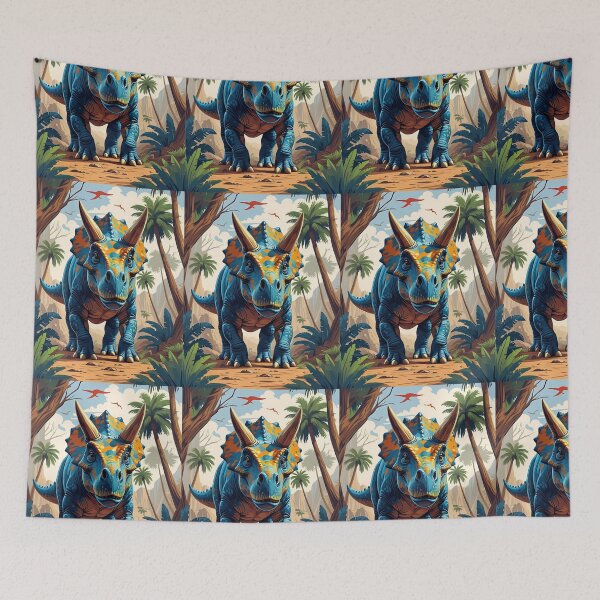 Item preview, Dinosaur Pattern (Triceratops) designed and sold by PatronesKawai.