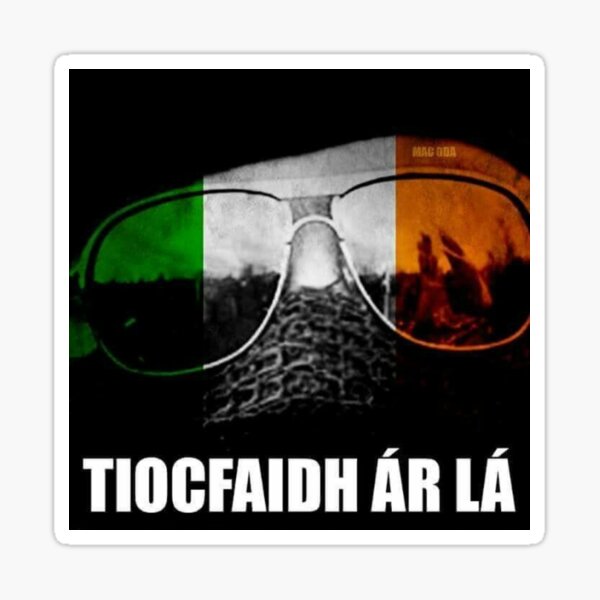 Vista previa del artículo con la obra «Tiocfaidh Ár Lá», diseñado y vendido por Everything Éire.