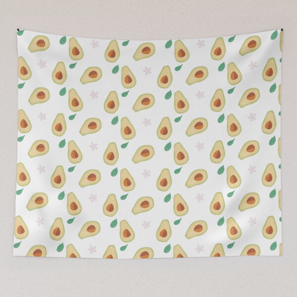 Item preview, cute avocado flower and leaves illustrations set designed and sold by winterpumpkin.
