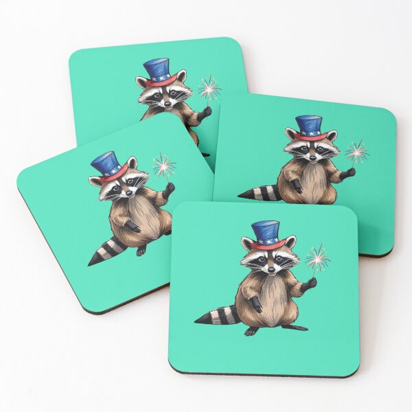 Item preview, Patriotic Raccoon designed and sold by HomeFreewithMe.