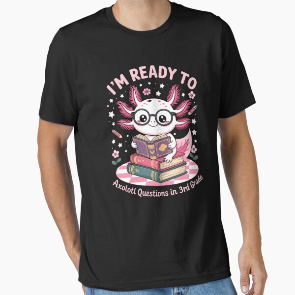 Item preview, Funny Axolotl Third Grade Student Teacher Back School Vibes Design designed and sold by MotivaChic.