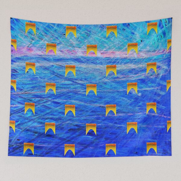 Item preview, Blue flag II designed and sold by MAMA LXXVIII: Unique Arts Projects by Marsailhe.