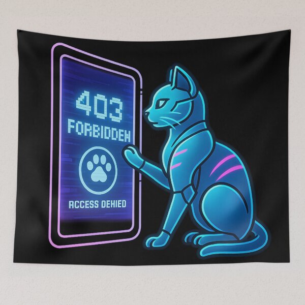 Item preview,  Cyber Cat Error 403 Access Denied designed and sold by MysticArtisan.