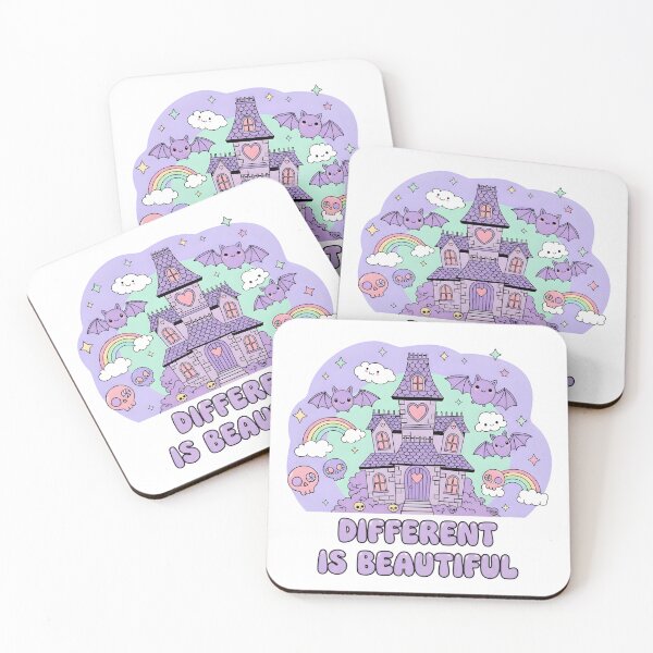 Item preview, Different Is Beautiful – Kawaii Pastel Gothic Haunted House Digital Art designed and sold by AnnDesignStudio.