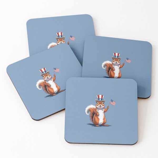 Item preview, Chipmunk with American Flag designed and sold by HomeFreewithMe.