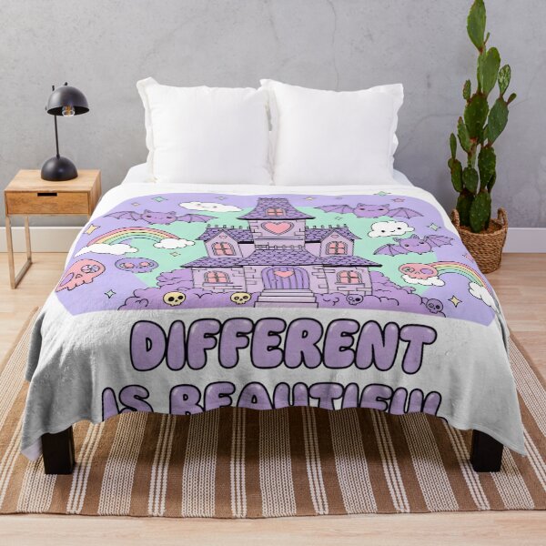 Item preview, Different Is Beautiful – Kawaii Pastel Gothic Haunted House Digital Art designed and sold by AnnDesignStudio.