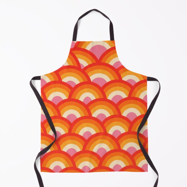 Artikelvorschau, Retro Arches Regenbogenmuster in Rot, Orange und Pink entworfen und verkauft von Trendy Sticker & Merch Collection - Express Yourself.