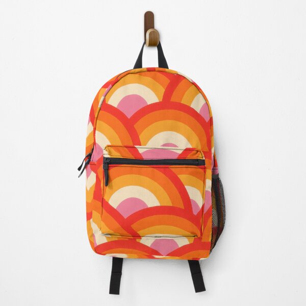 Artikelvorschau, Retro Arches Regenbogenmuster in Rot, Orange und Pink entworfen und verkauft von Trendy Sticker & Merch Collection - Express Yourself.