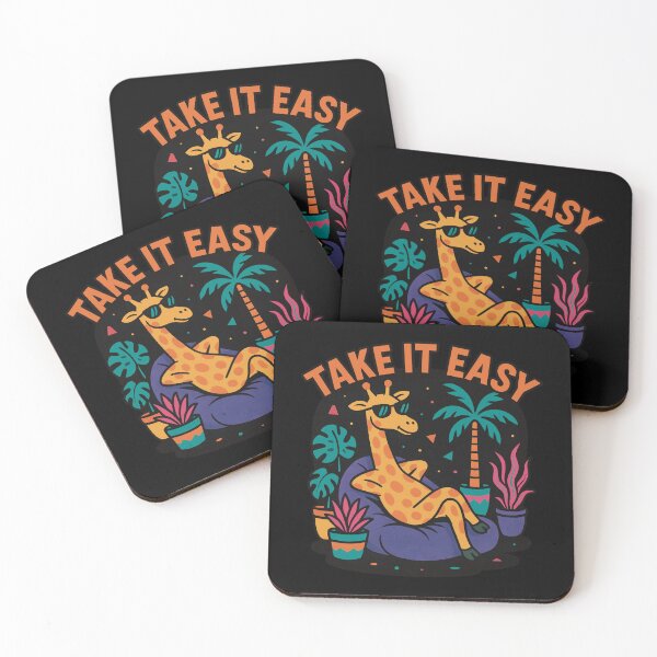 Item preview, Take It Easy – Chill Giraffe Lounge Vibes Design designed and sold by pinkFrogInSpace.