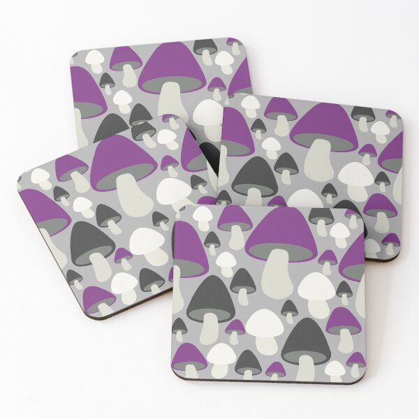 Item preview, Asexual Pride Mushroom Pattern designed and sold by SamTheDadFriend.