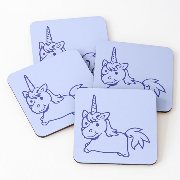 Item preview,  Unicorn Cute Running Fabulous Mythical Horn Horse Comic designed and sold by shirt-o-mat.
