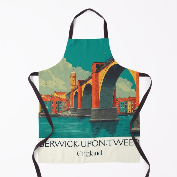Item preview, Berwick-upon-Tweed Coastal Bridge Vintage Poster designed and sold by TuncGK.